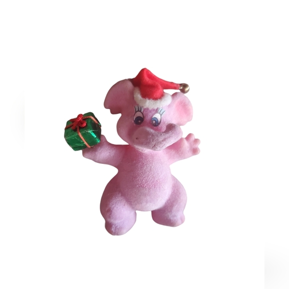 Rare Vintage flocked plastic Wuzzle Christmas ornament - Picture 1 of 2